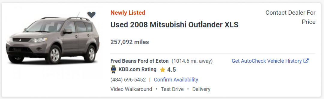 How Many Miles Can A Mitsubishi Outlander Last