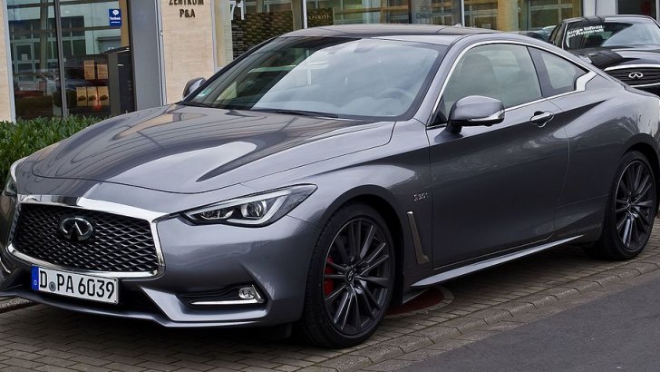 Grey Infiniti Q60 Front Left View